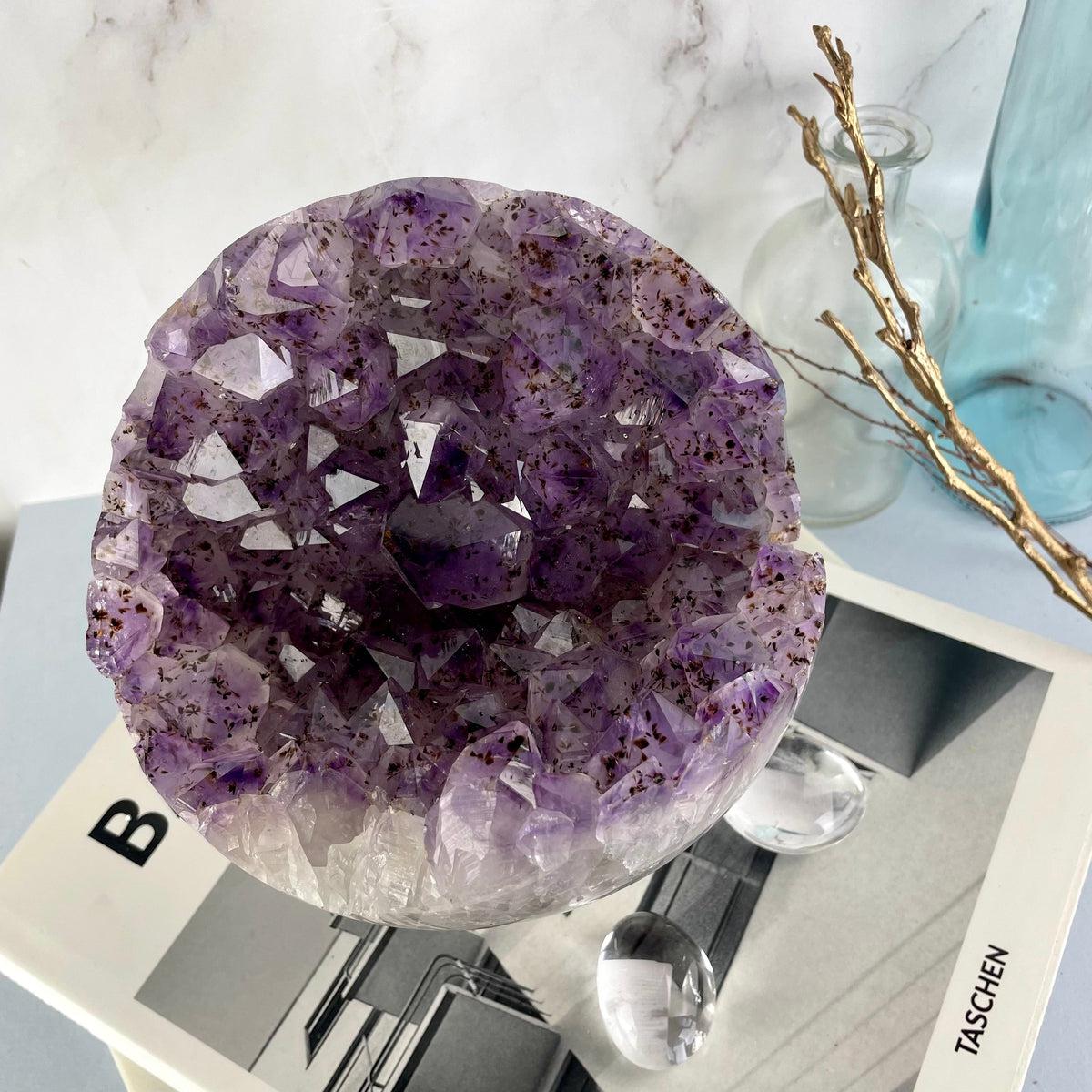 Amethyst Open Mouth Geode Sphere