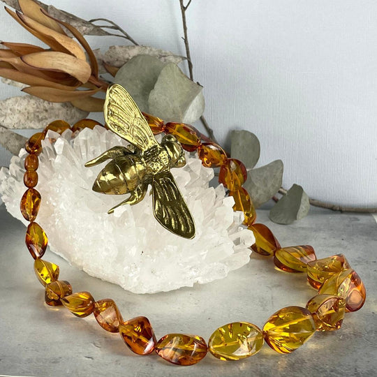 Baltic Amber Freeform Bead Necklace