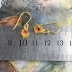 Gold Gemstone Earrings