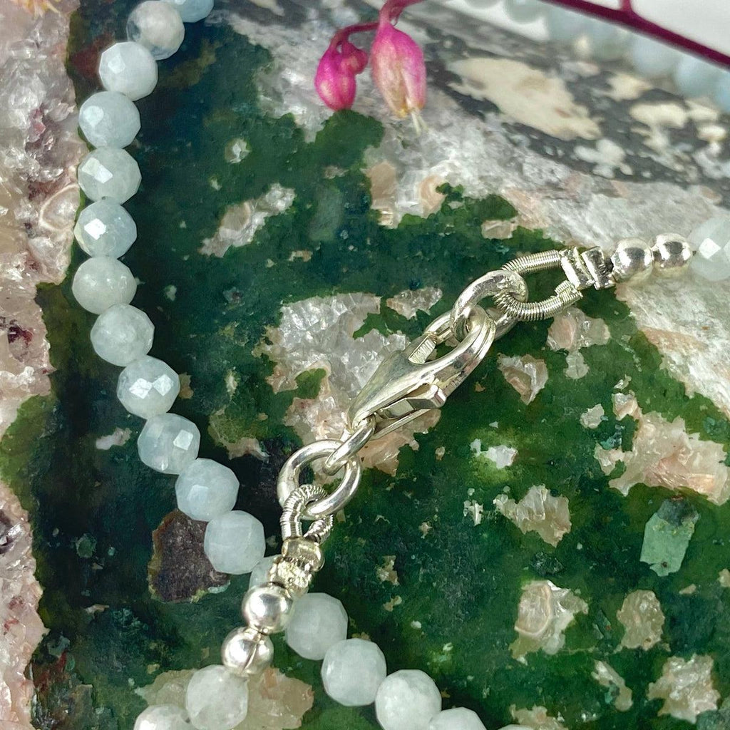 Communication Stone Beaded  Necklace