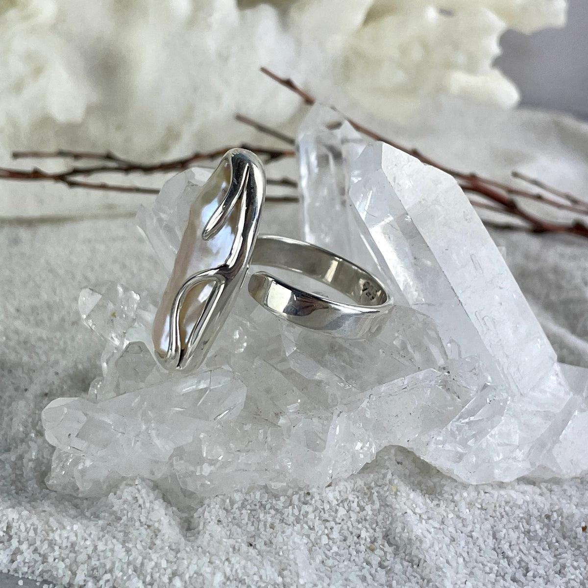 Pearl Baroque Adjustable Size Rings