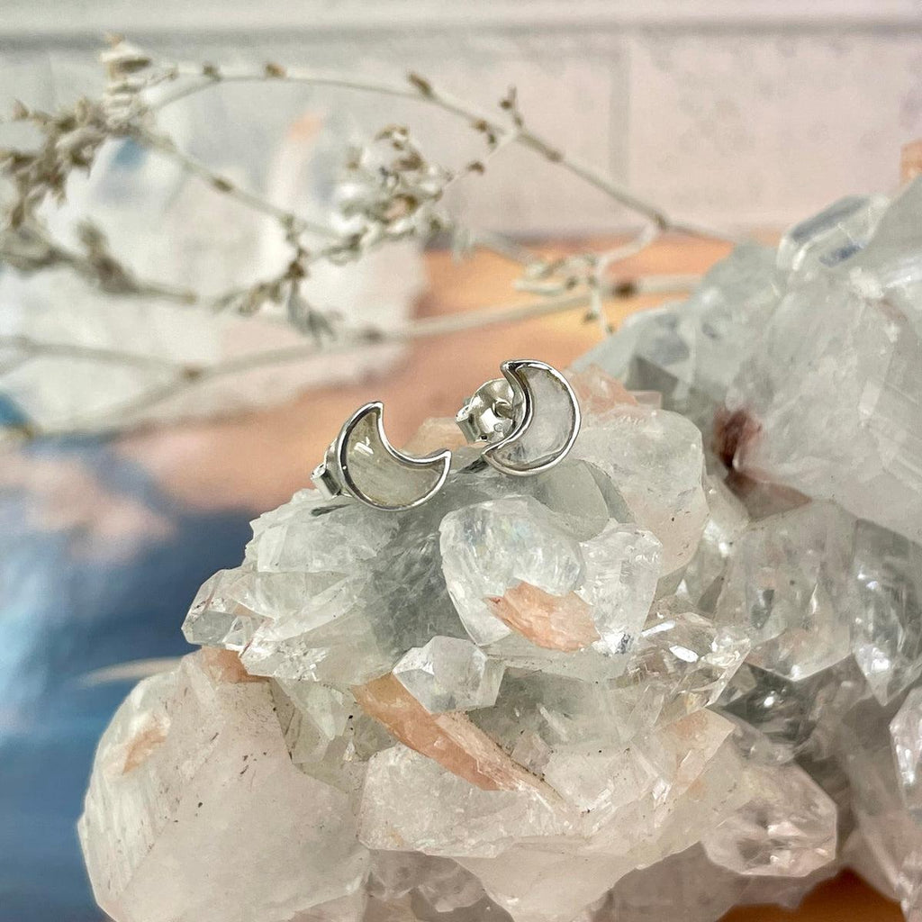 Moon Moonstone Earrings