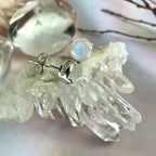 Rainbow Moonstone Stud Earrings