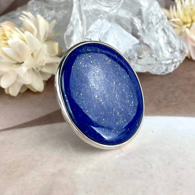 Large Oval Crystal Ring