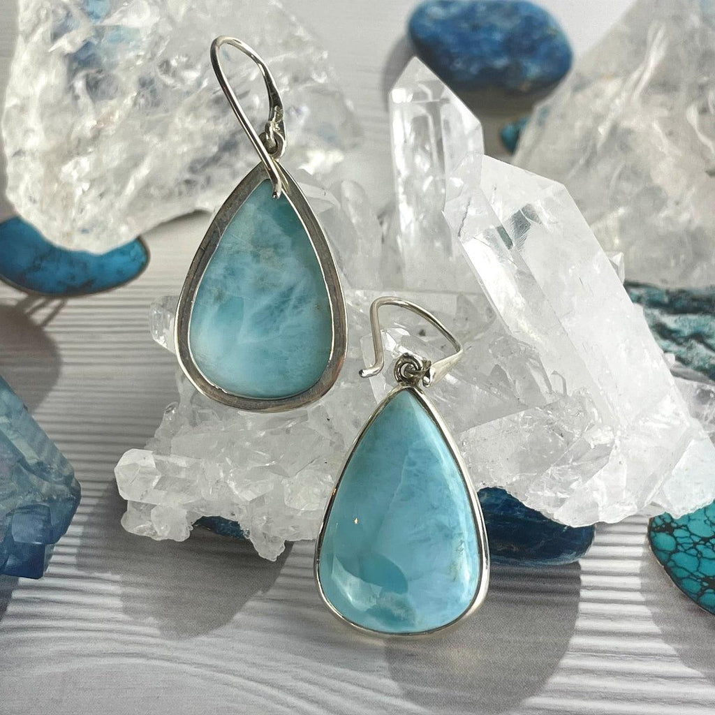 Larimar Pear Shape Earrings