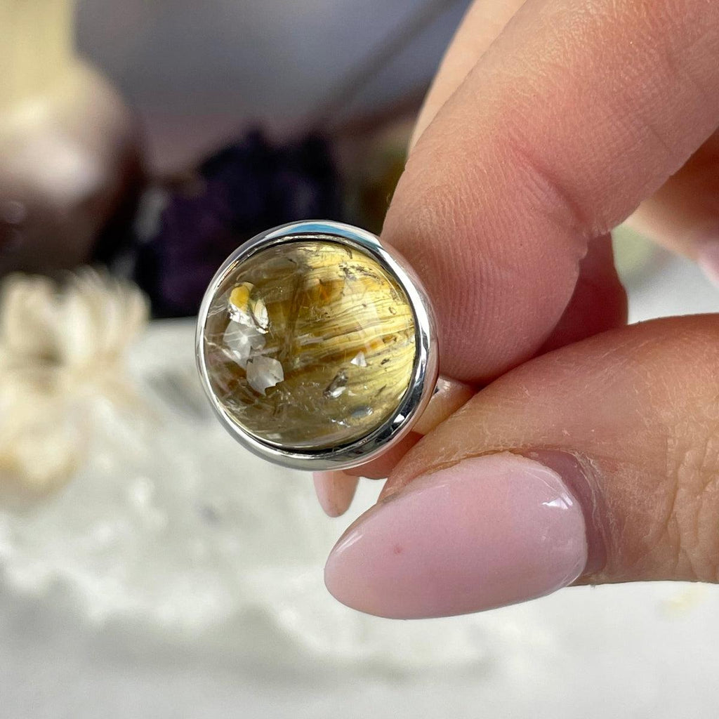 Quartz With Yellow Rutile