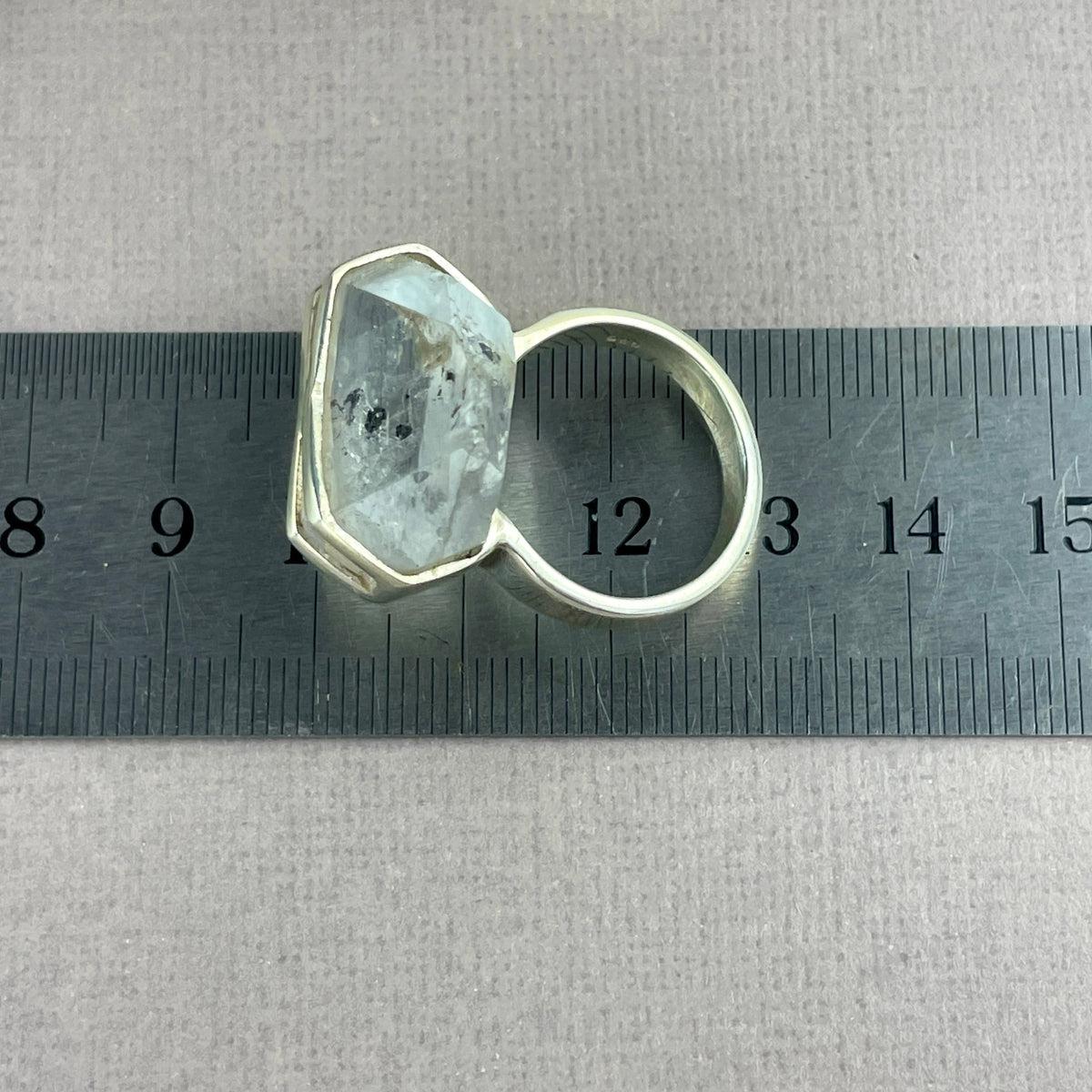 Tibetan Quartz Raw Double Terminated Point Ring