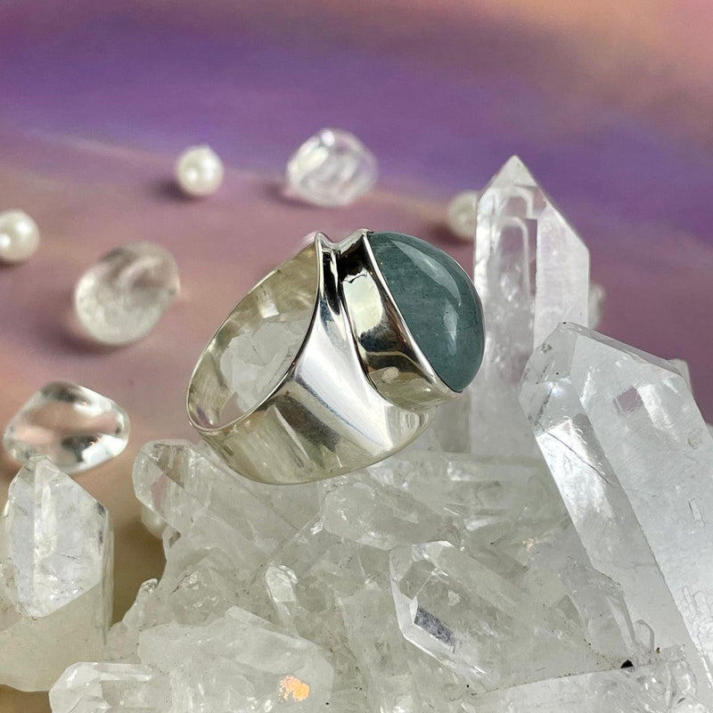 Pear Aquamarine Ring