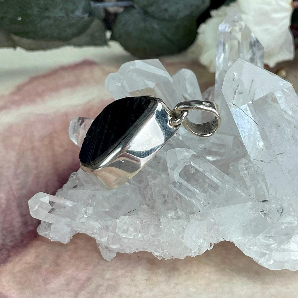 Raw Teardrop Shaped Crystal Pendant