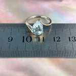 Dainty Blue Topaz Ring