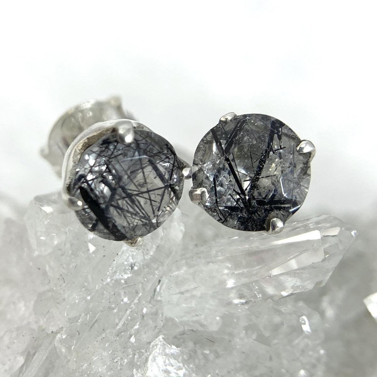 Tourmalated Quartz Stud Earrings