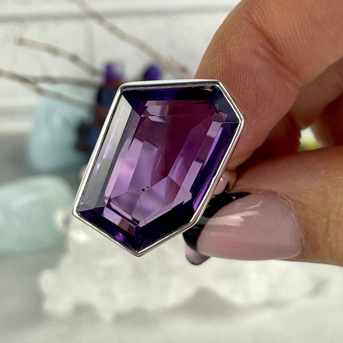 Contemporary Amethyst Ring