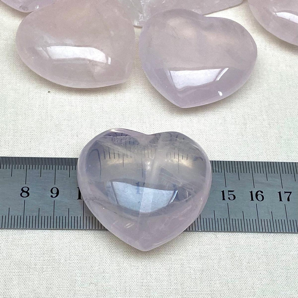 Rose Quartz Hand Carved Heart
