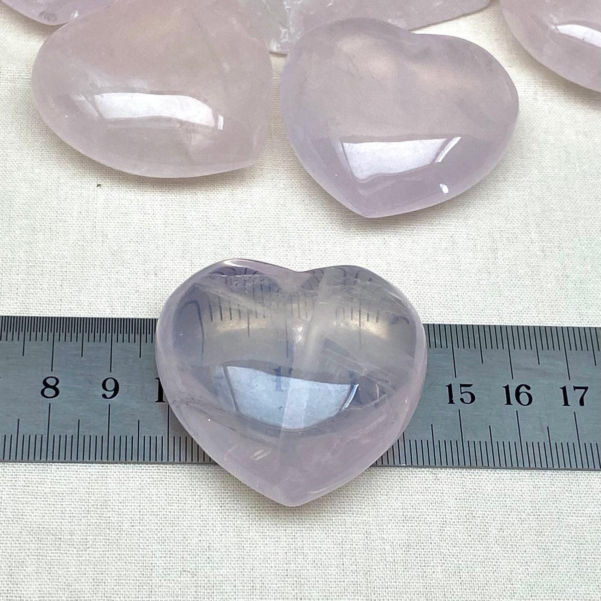 Rose Quartz Hand Carved Heart
