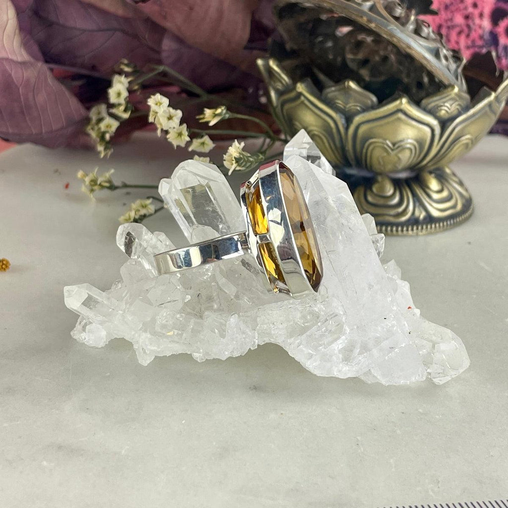 Citrine Oval Cut Ring
