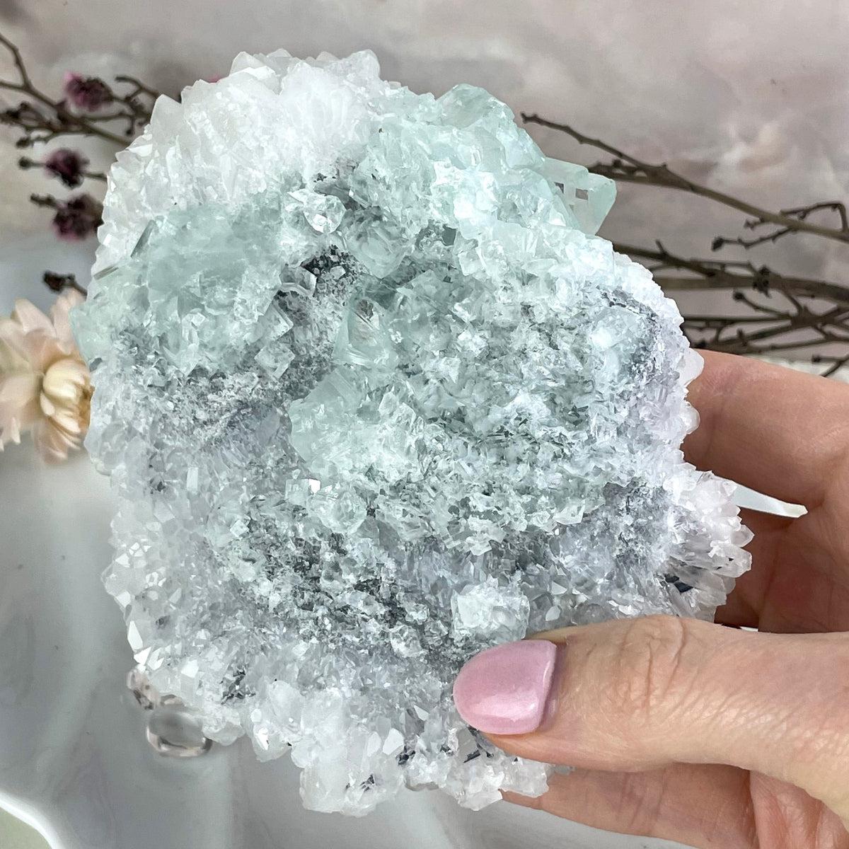 Apophyllite Green Fluorite Crystal