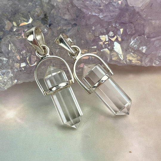 Clear Quartz Double Terminated Point Pendant
