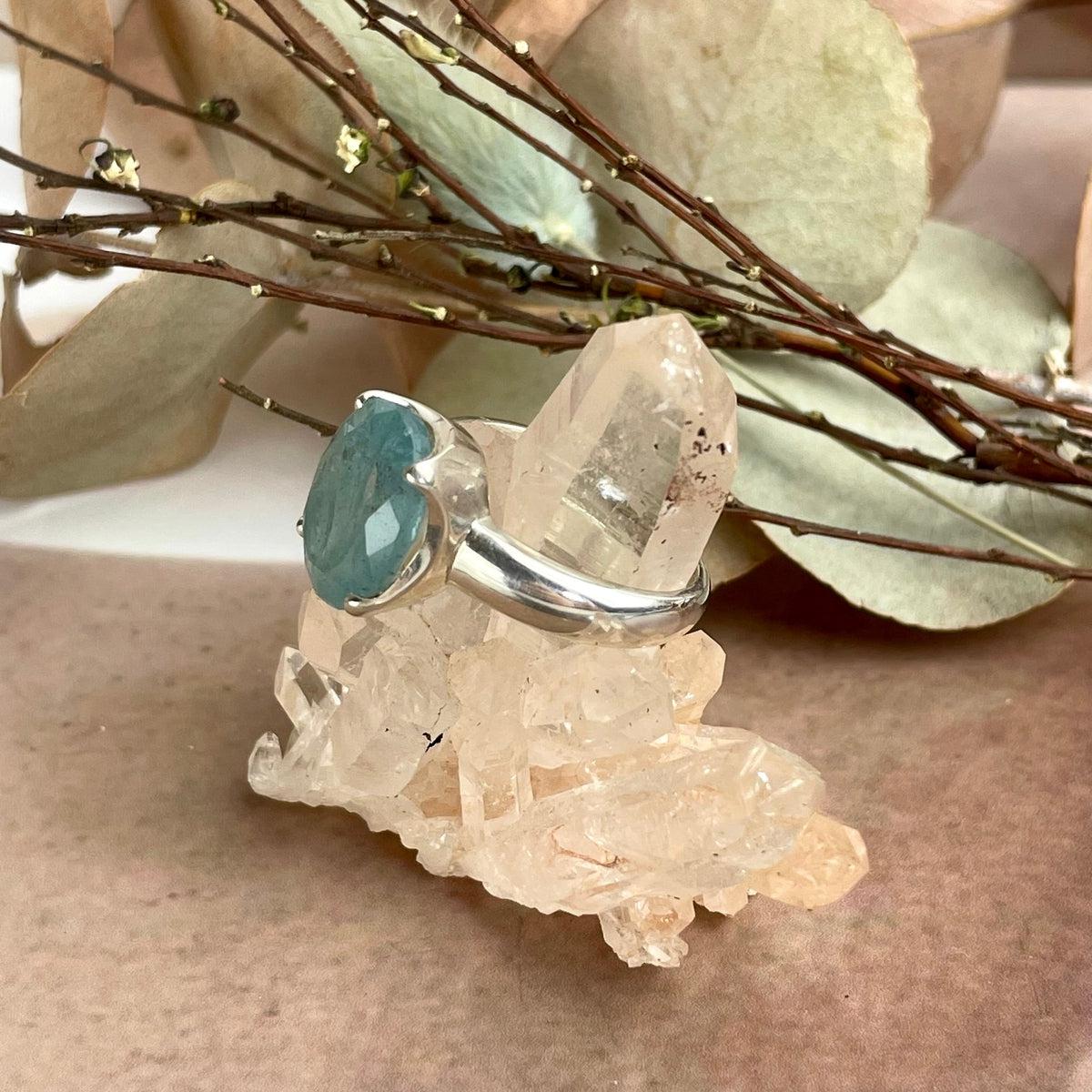 Small Finger Aquamarine Ring