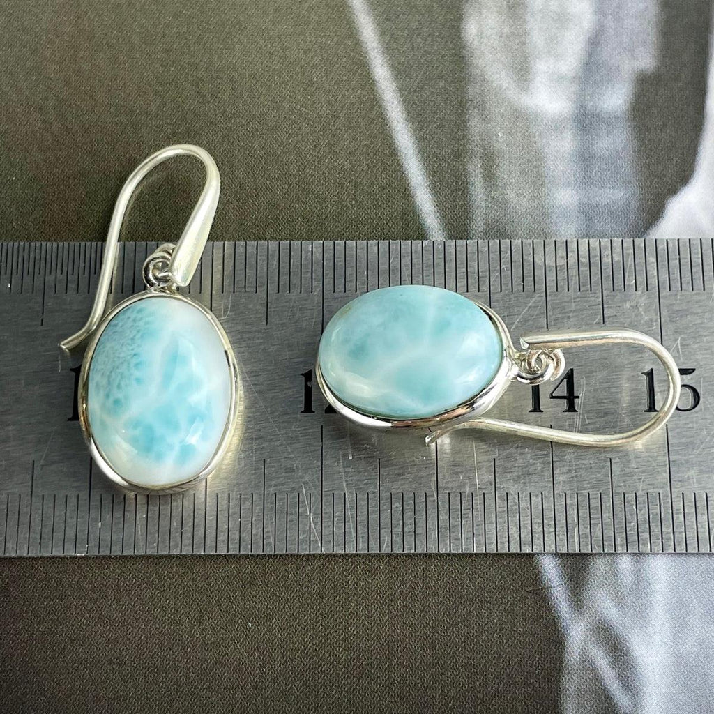 Larimar Cabochon Earrings