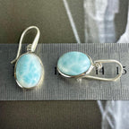 Larimar Cabochon Earrings
