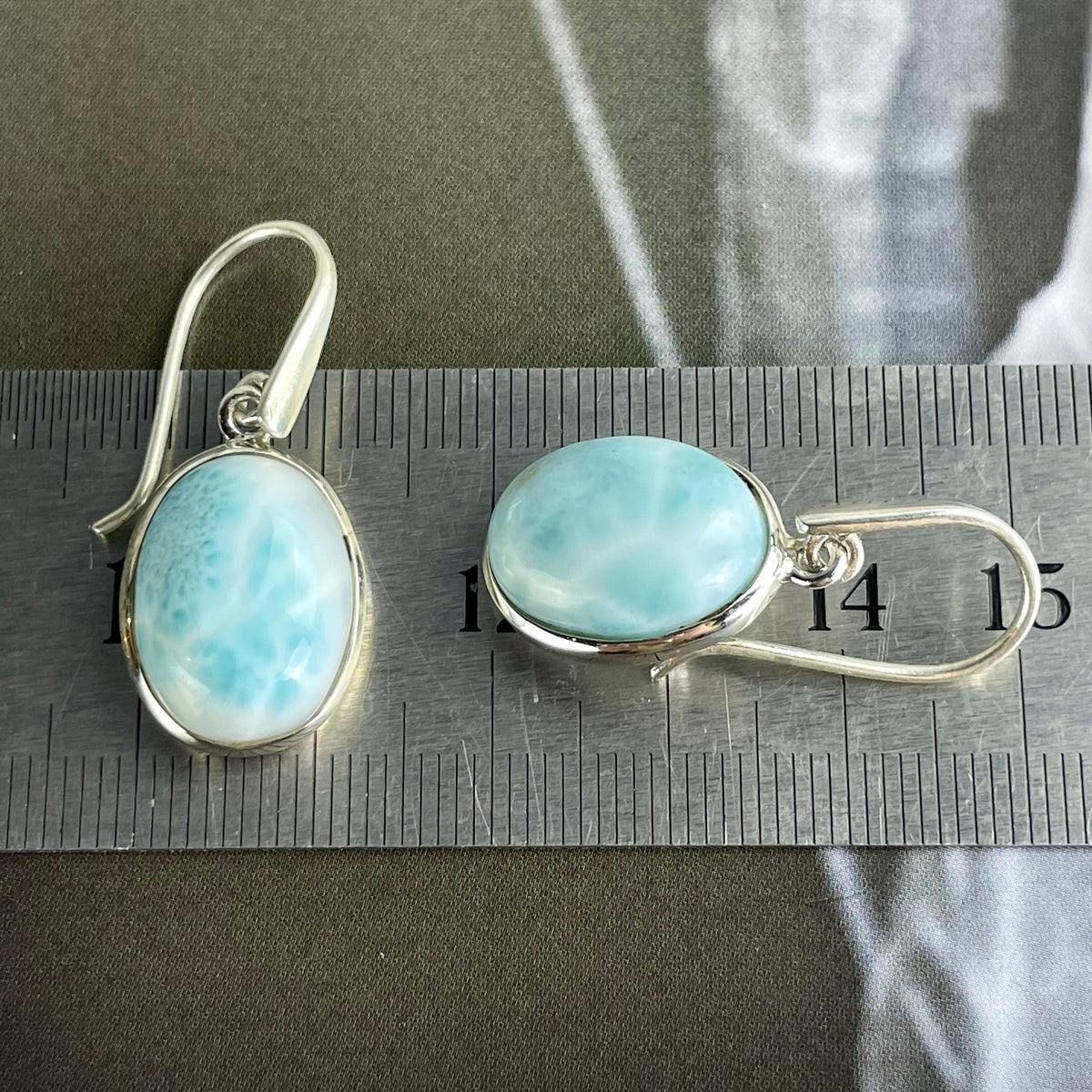 Larimar Cabochon Earrings