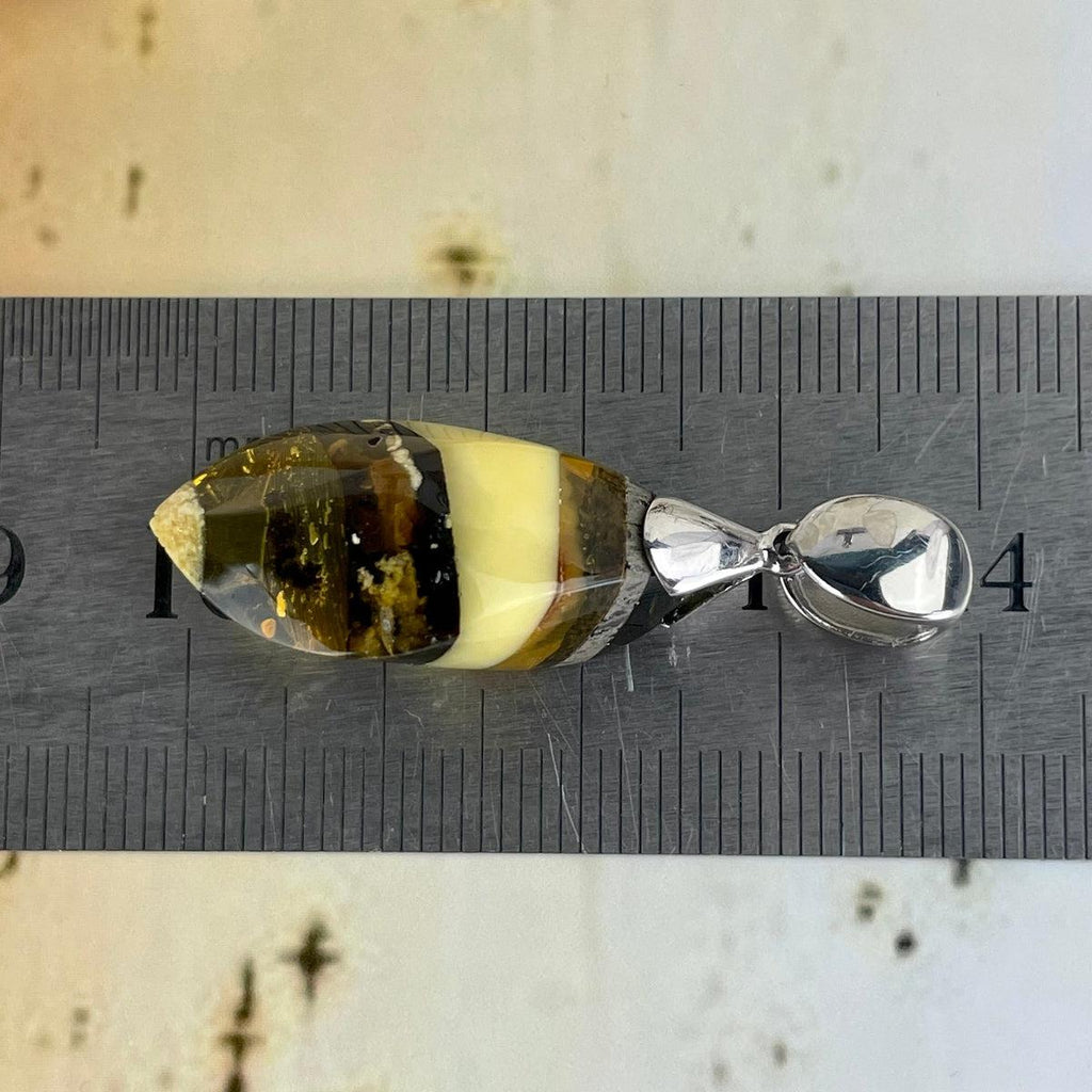 Baltic Amber Silver Charm