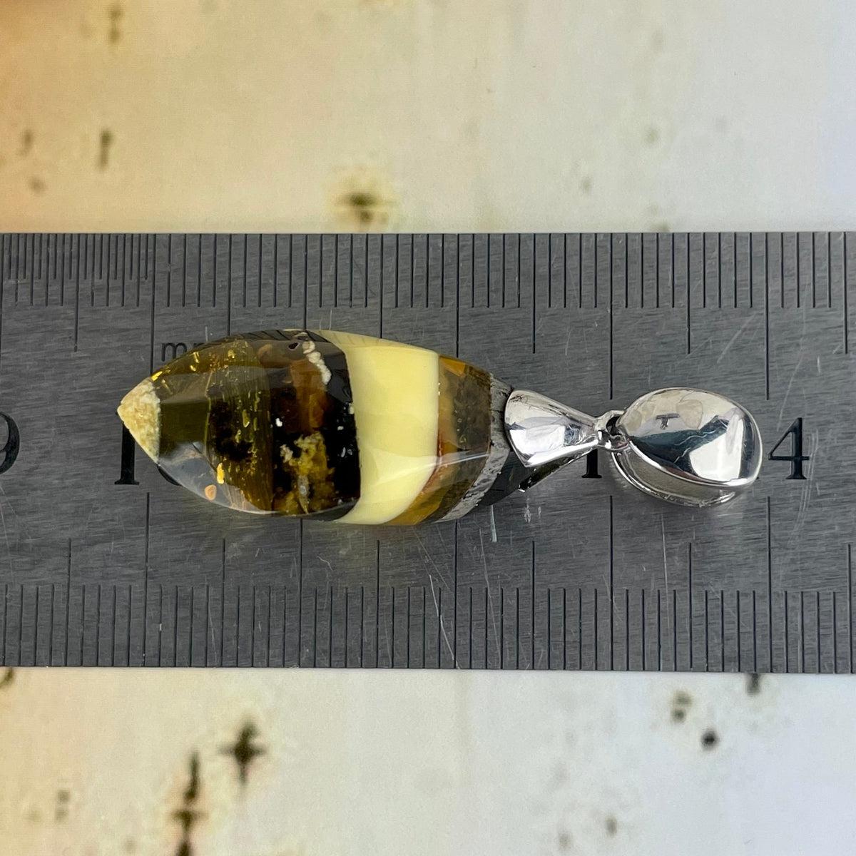 Baltic Amber Silver Charm