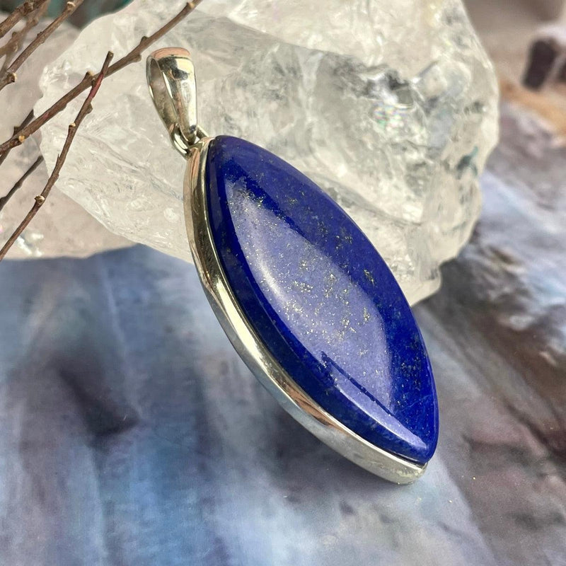 Lapis Lazuli Diamond Pendant