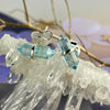 Blue Topaz Crystal Wand Earrings
