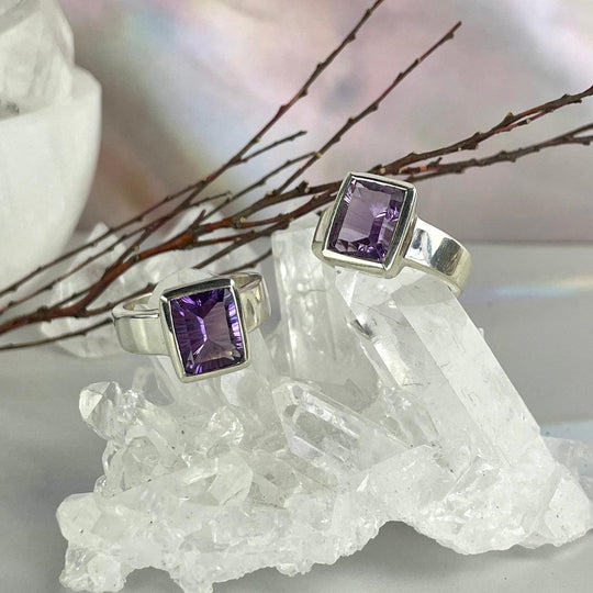 Amethyst Rectangle Ring