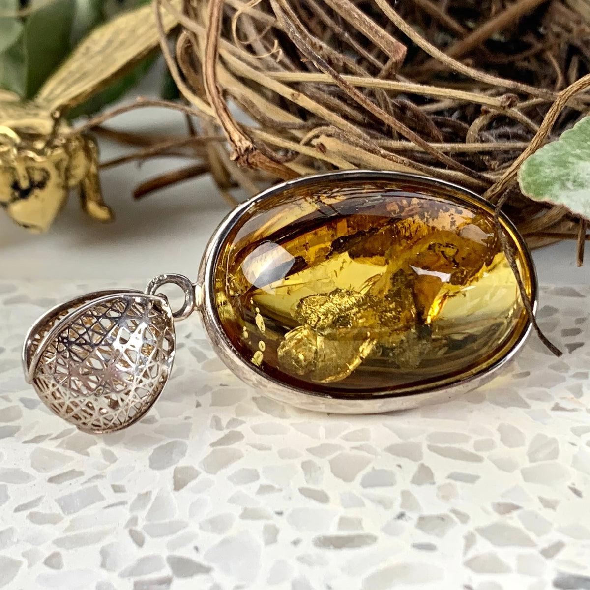 Oval Baltic Amber Pendant