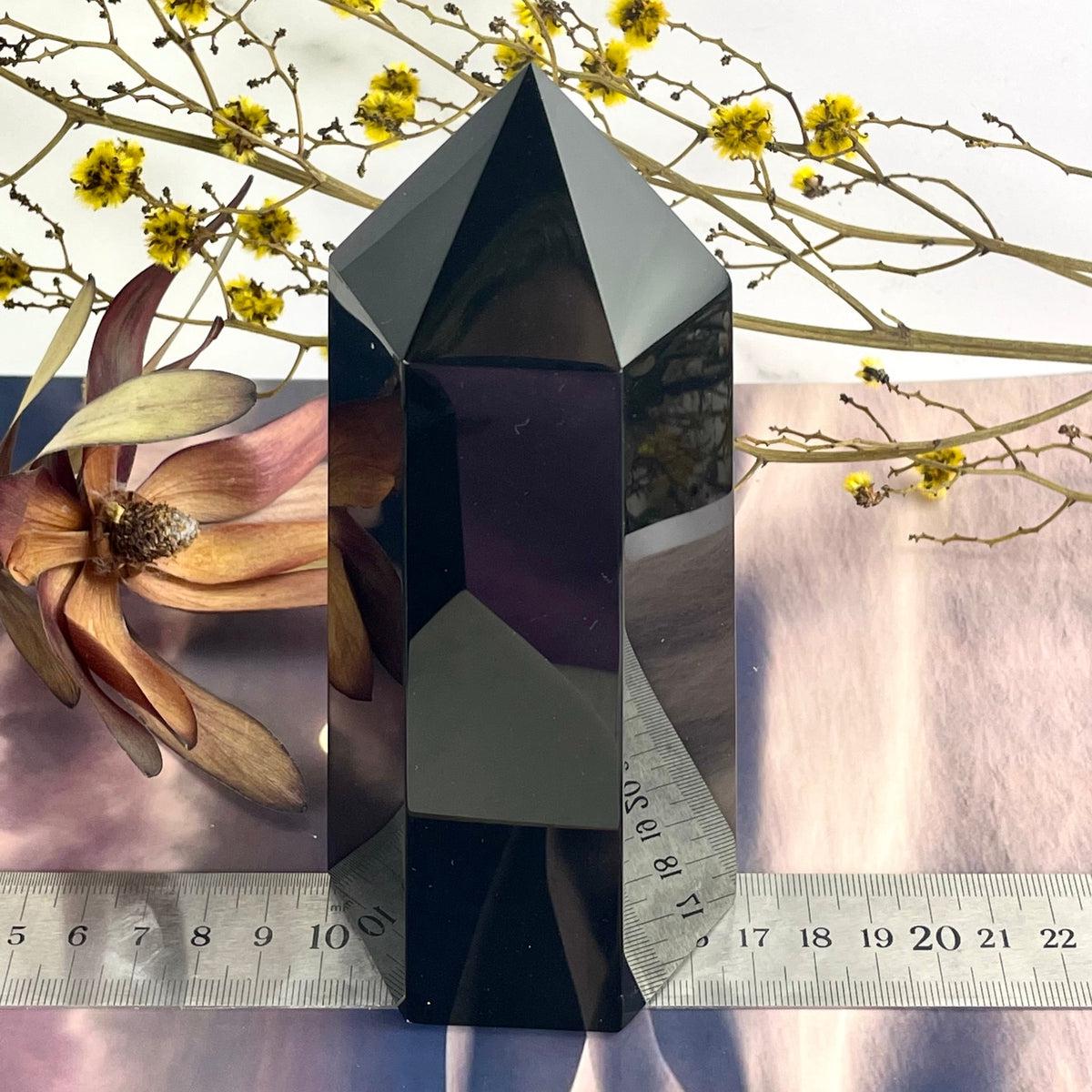 Black Obsidian Crystal Point 15cm