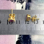 Triangle Amethyst Stud Earrings