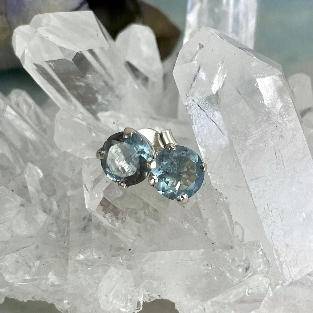 Blue Crystal Stud Earrings