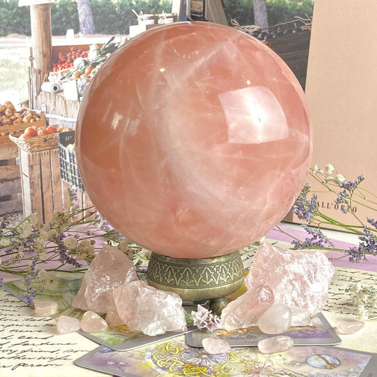 Rose Quartz Crystal Ball 11cm