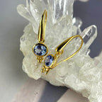 Violet Coloured Crystal Earrings