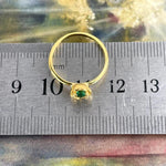 May Birthstone Gold Ring
