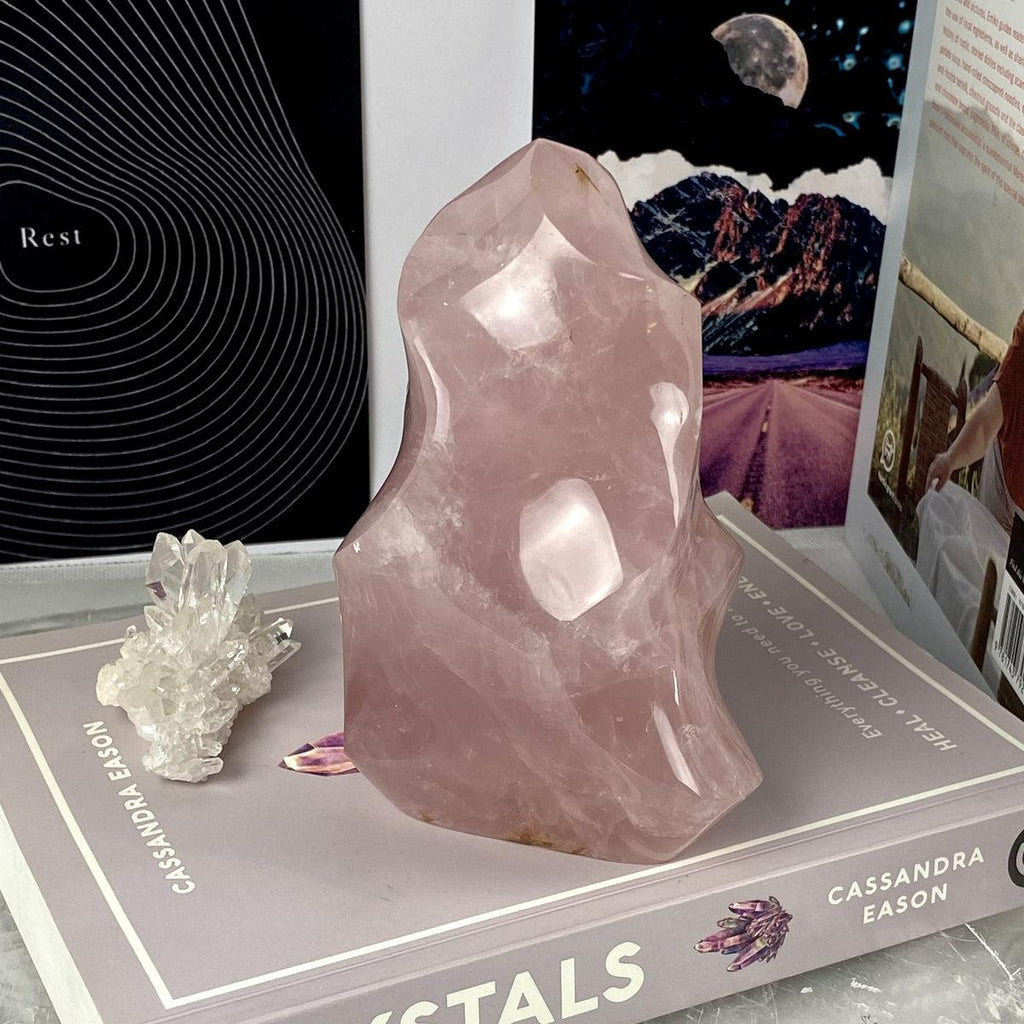 Rose Quartz Crystal Flames 12cm - 19cm