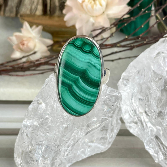 Malachite Oval Ring