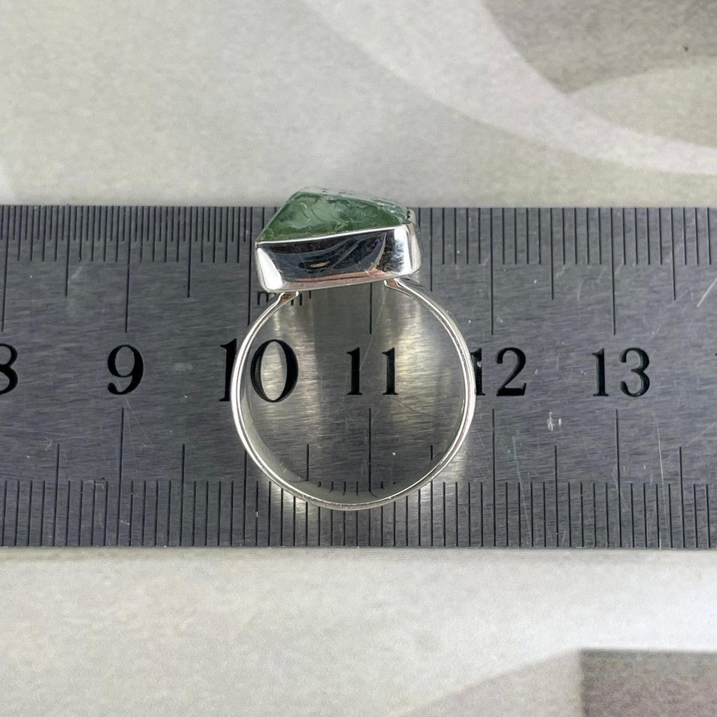 Aquamarine Rough Cut Ring