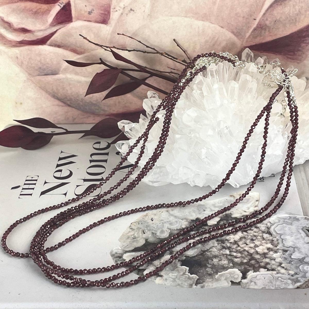 Garnet Small Bead Necklace