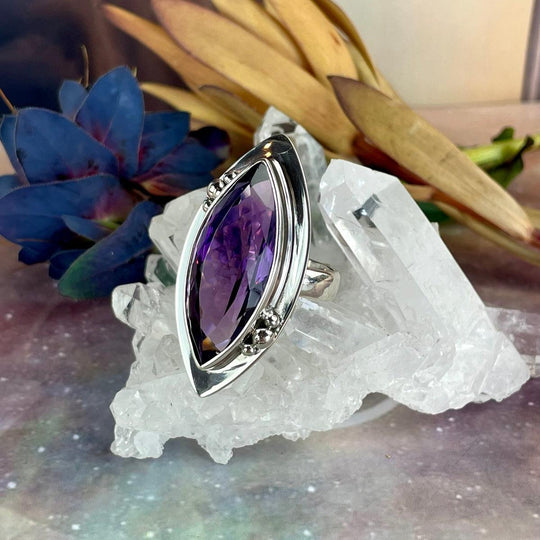 Amethyst Marquise Cut Ring