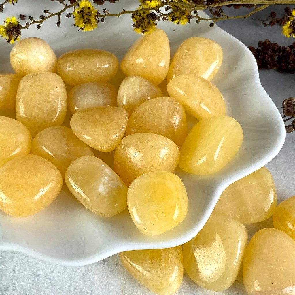 Orange Calcite Tumbled Stones