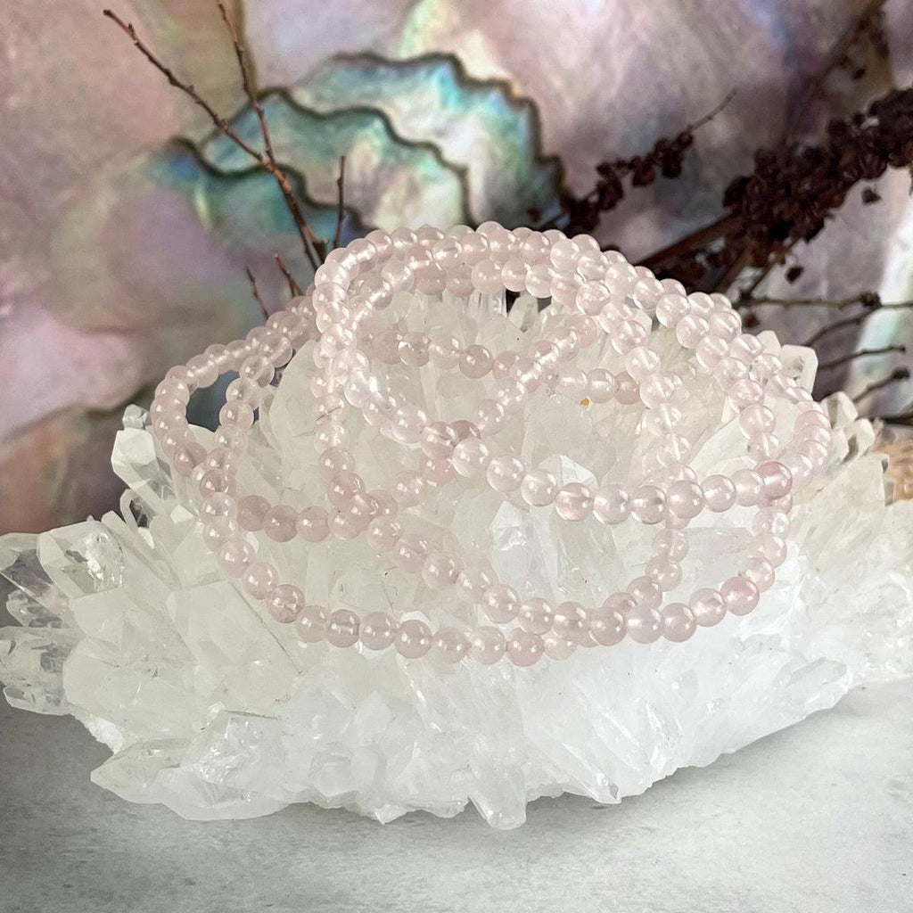 Pink Quartz Crystal Bracelet