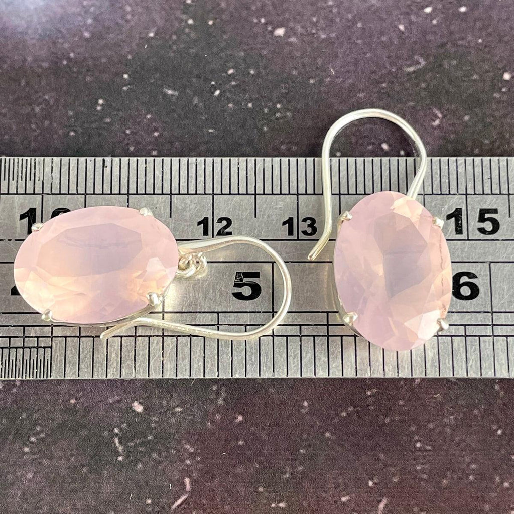 Sterling Silver Rose Quartz Earrings