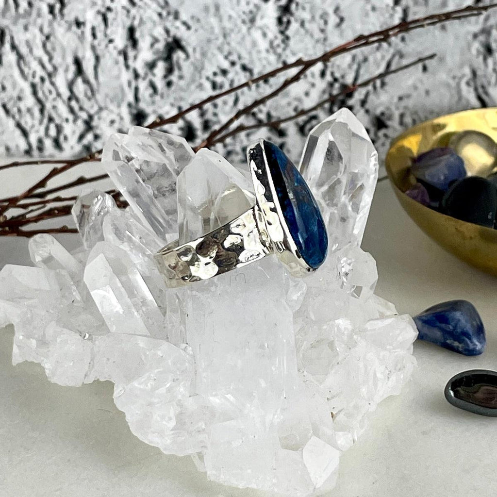 Bright Blue Crystal Ring