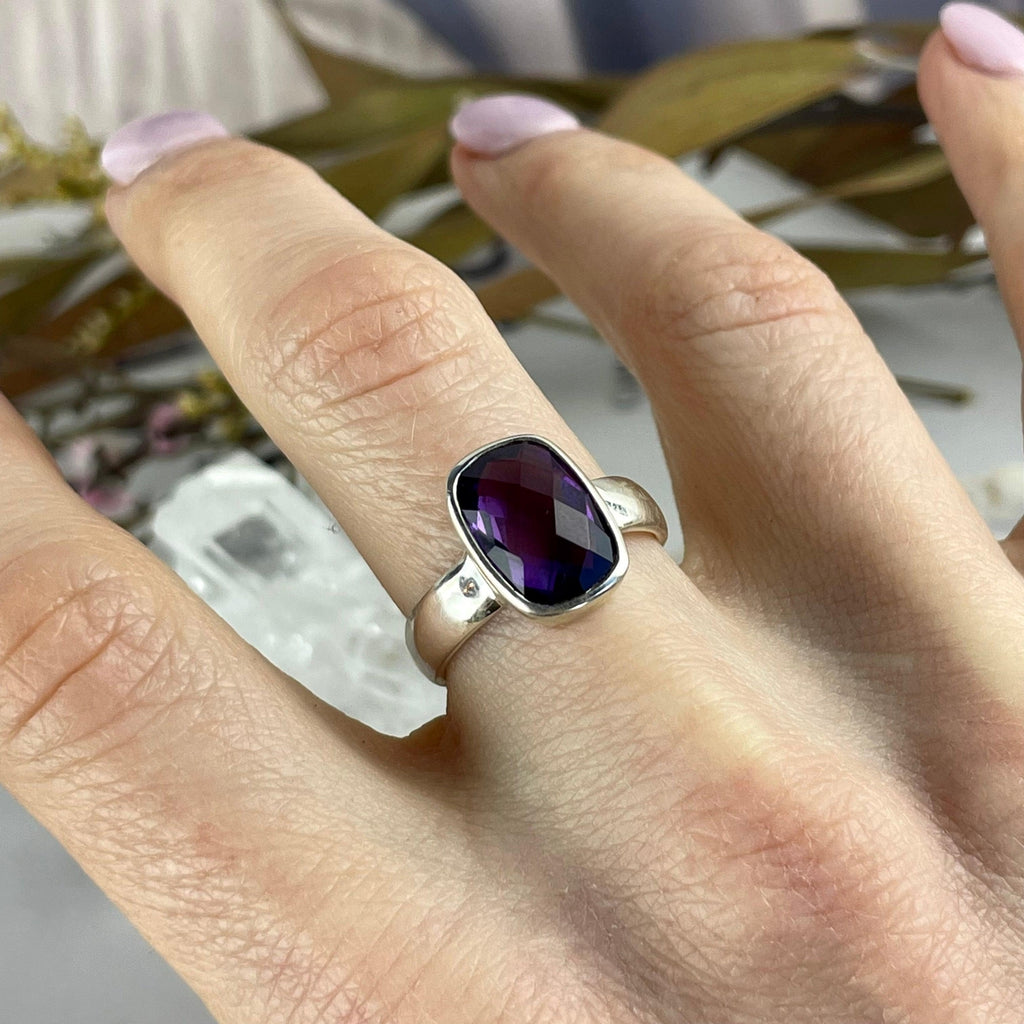 Amethyst In Sterling Silver Ring