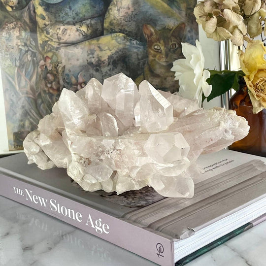 Himalayan Quartz Large Point Cluster 2595g