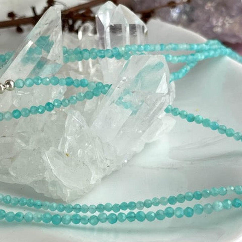 Amazonite Small Faceted Beads