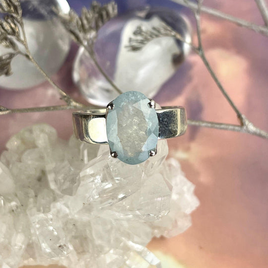 Aquamarine Oval Cut Ring